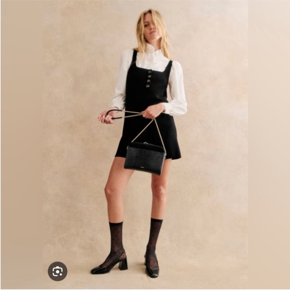 Sezane Liana Jumpsuit Black - Size L - Picture 3 of 9